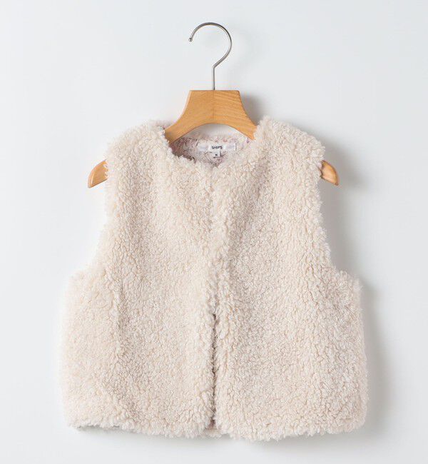 SHIPS KIDS「〈手洗い可能〉SHIPS KIDS:100～140cm / フェイクファー リバティ ベスト」|ベスト・ジレ|