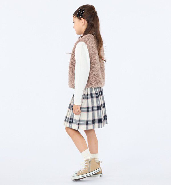 SHIPS KIDS「〈手洗い可能〉SHIPS KIDS:100～140cm / フェイクファー リバティ ベスト」|ベスト・ジレ|