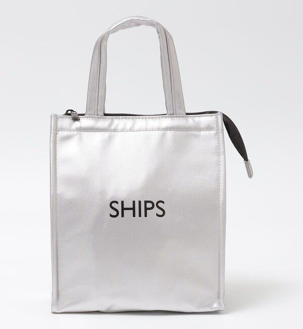 SHIPS「【WEB限定】ショッパー型 保冷ランチバッグ S」|エコバッグ|シルバー