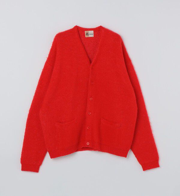 SHIPS「【City Ambient Products別注】TOWNCRAFT: MOHAIR SHAGGY CARDIGAN」|カーディガン|レッド