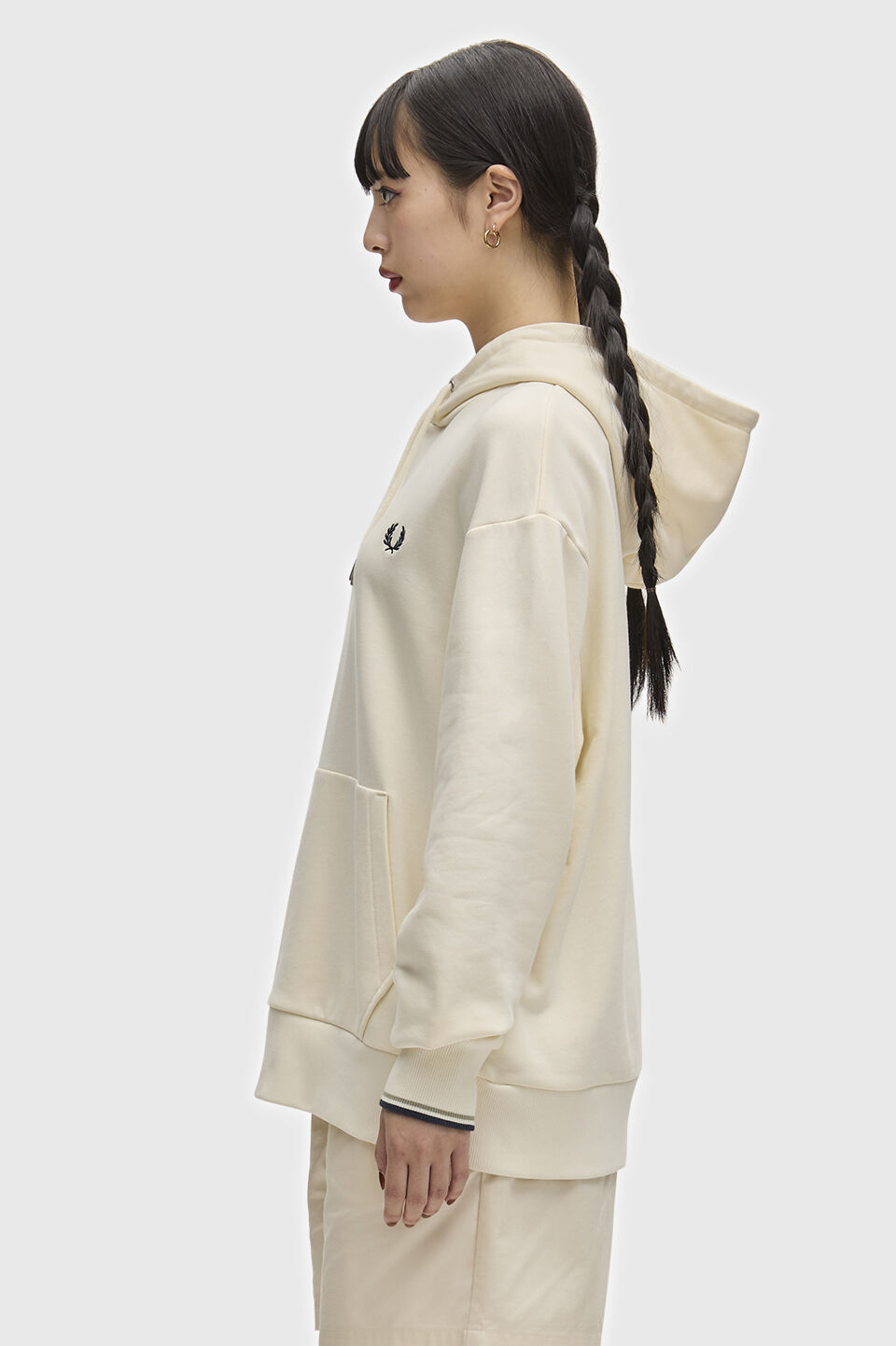 FRED PERRY 「FRED PERRY／Tipped Hooded Sweatshirt／ロゴフードスウェット」|スウェット・ジャージ|