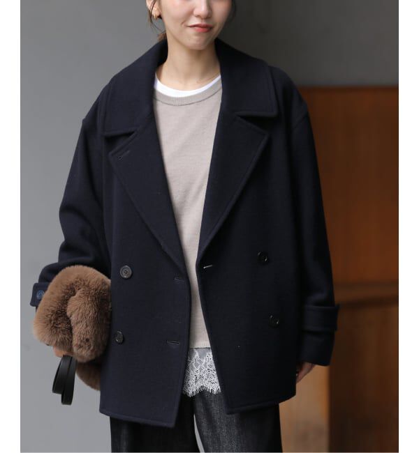 JOURNAL STANDARD relume「《WEB限定予約》尾州ウールモッサWブレストショートコート」|ピーコート|