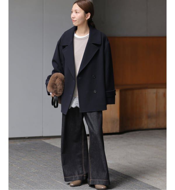 JOURNAL STANDARD relume「《WEB限定予約》尾州ウールモッサWブレストショートコート」|ピーコート|