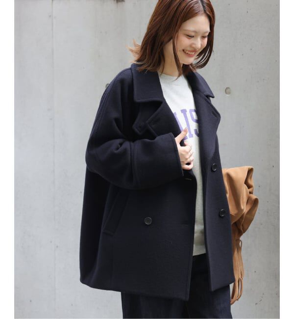 JOURNAL STANDARD relume「《予約》尾州ウールスーパー100スタンドPコート」|ピーコート|