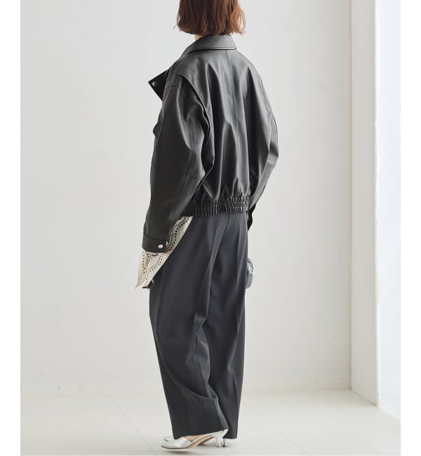 journal standard L'essage「《予約》DUNST/ダンスト UNISEX CROPPED ALTER-LEATHER BLOUSON ジャケット」|その他|