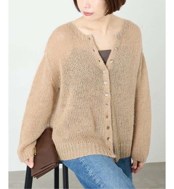 journal standard L'essage「《予約》スパンコールモヘヤMIX 2WAYニット」|ニット・セーター|ベージュ