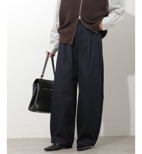 JOURNAL STANDARD relume「《予約》2タックバレルレッグコットンパンツ」|その他|ネイビー