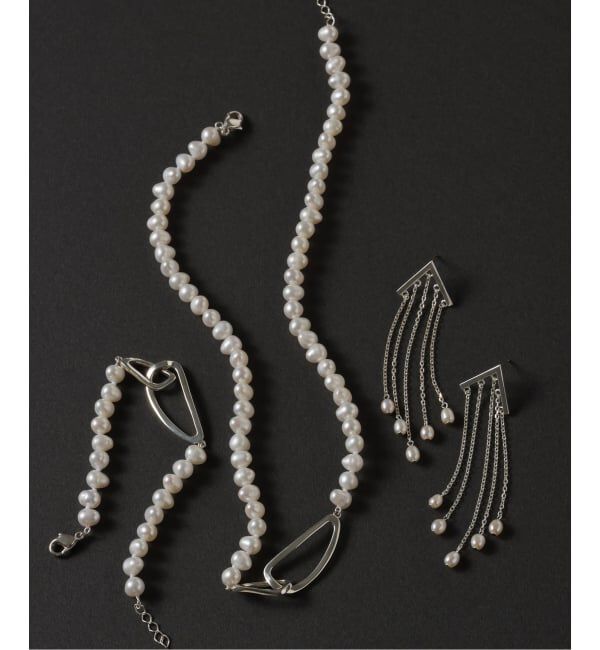 Spick and Span「《予約》【SAMH by LILAS】Wパーツパールネックレス SV」|ネックレス|