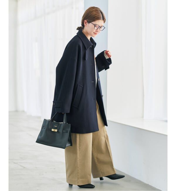Spick and Span「《予約》160Sビーバーハーフコート」|ステンカラーコート|