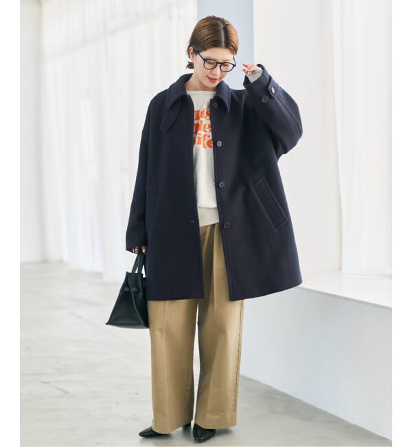 Spick and Span「《予約》160Sビーバーハーフコート」|ステンカラーコート|
