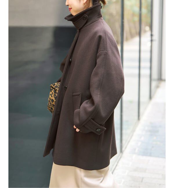 Spick and Span「《予約》160Sビーバーハーフコート」|ステンカラーコート|
