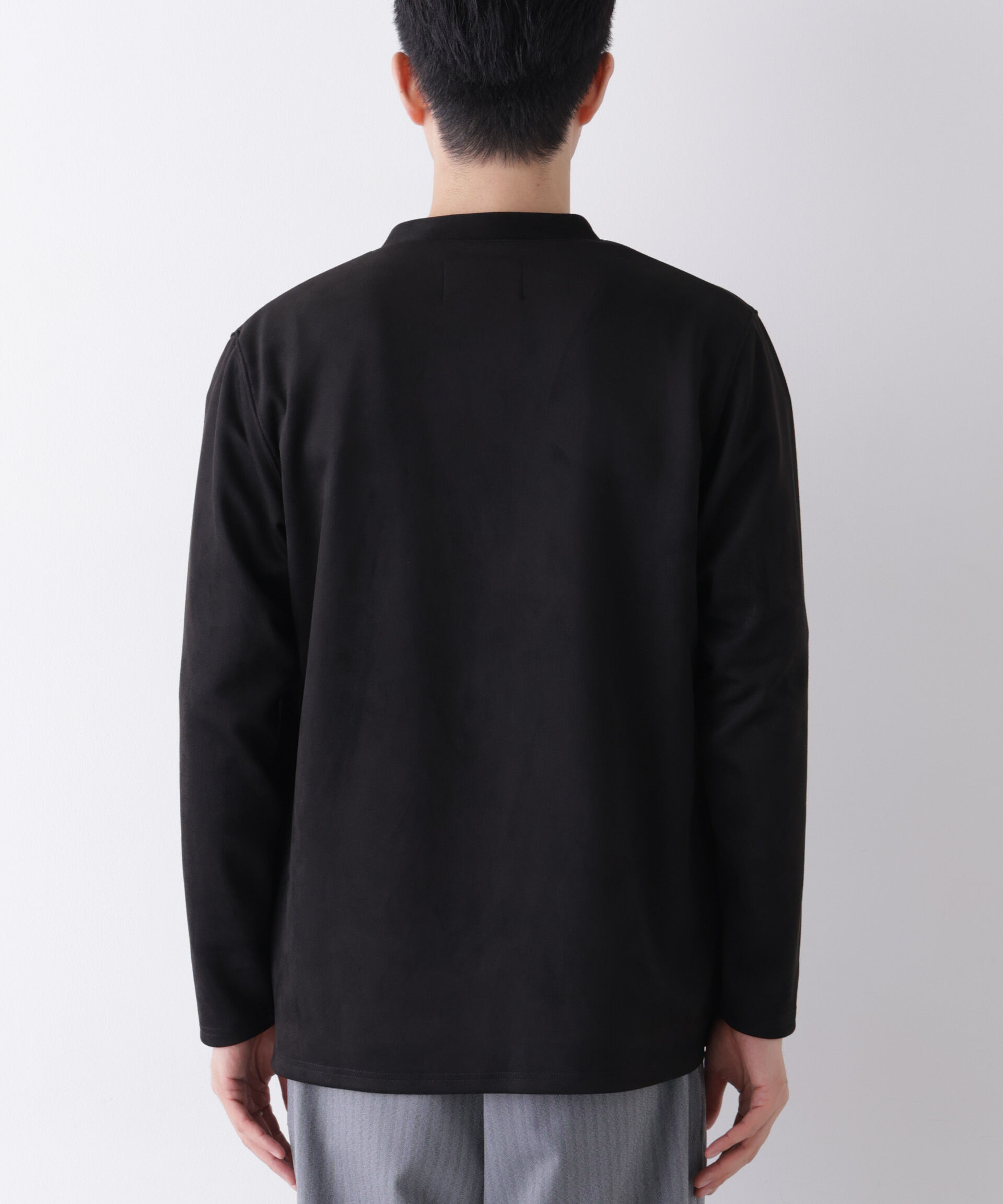 NANO universe「「モダンコンフォート」フェイクスエードトッパーカーディガン」|Tシャツ・カットソー|