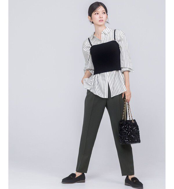 ANY SIS「【セットアップ対応】ビューティーツイルストレッチ テーパードパンツ」|その他|