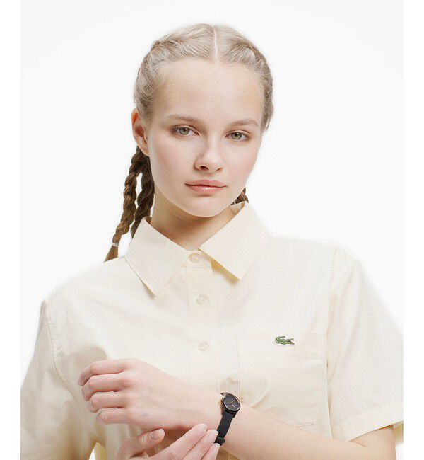 LACOSTE「ドライタッチ クロップ ハーフスリーブシャツ」|シャツ・ブラウス|