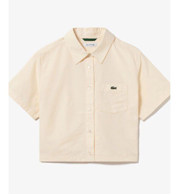 LACOSTE「ドライタッチ クロップ ハーフスリーブシャツ」|シャツ・ブラウス|