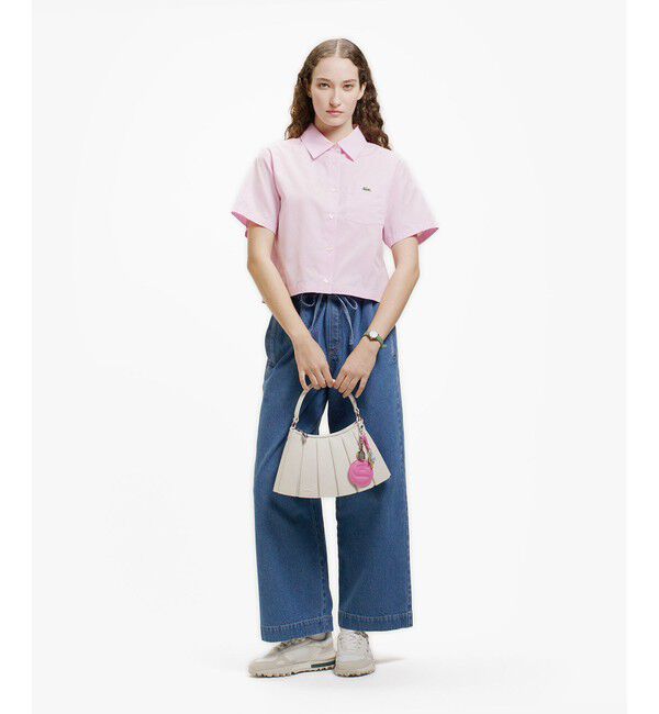 LACOSTE「ドライタッチ クロップ ハーフスリーブシャツ」|シャツ・ブラウス|