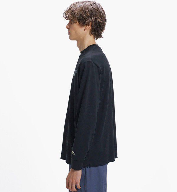 LACOSTE「ネーム&ワニロゴグラフィック長袖Tシャツ」|Tシャツ・カットソー|
