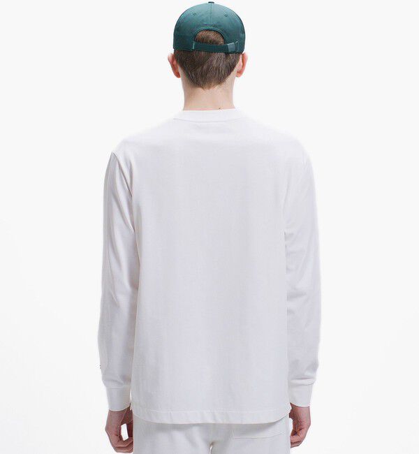 LACOSTE「ネーム&ワニロゴグラフィック長袖Tシャツ」|Tシャツ・カットソー|