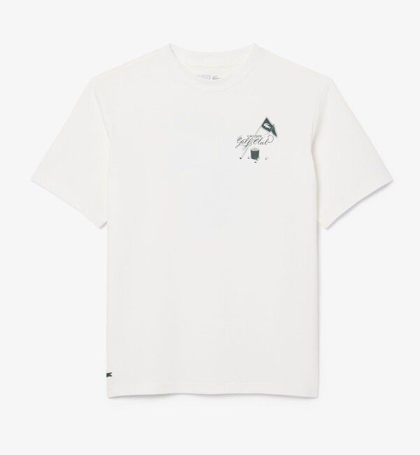 LACOSTE「ゴルフクラブグラフィック ウルトラドライTシャツ」|Tシャツ・カットソー|オフホワイト