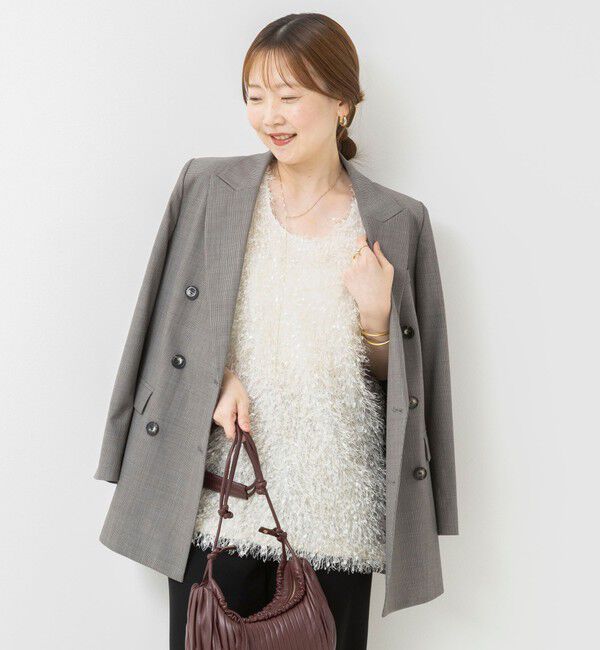 NOLLEY'S sophi「《防シワ/紫外線防止》ウォッシャブルピンチェック/ストライプジャケット」|テーラードジャケット|