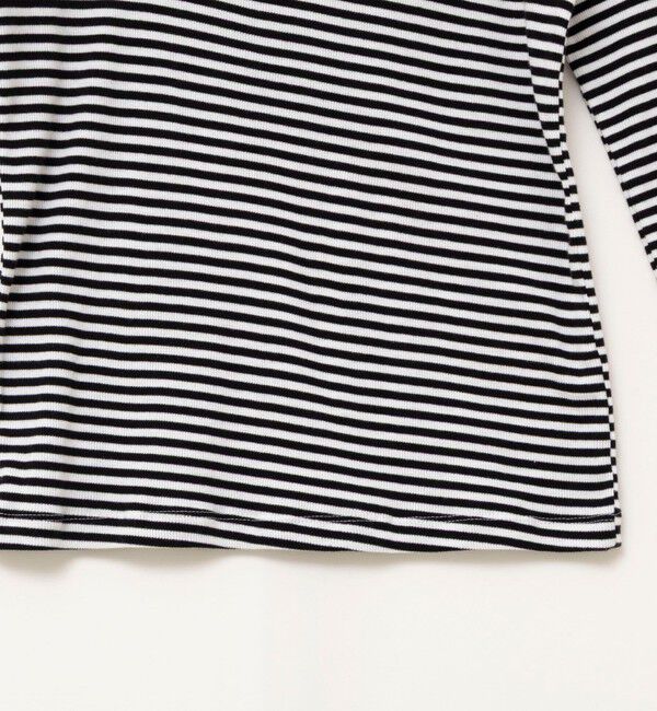 Rie Miller「ウォッシャブルアシンメトリー2WAYボーダーロンT」|Tシャツ・カットソー|