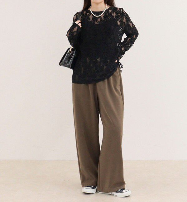 fredy emue「ドロストアシメレースプルオーバーカットソー」|Tシャツ・カットソー|