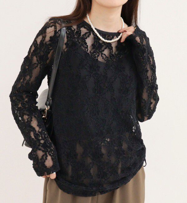 fredy emue「ドロストアシメレースプルオーバーカットソー」|Tシャツ・カットソー|