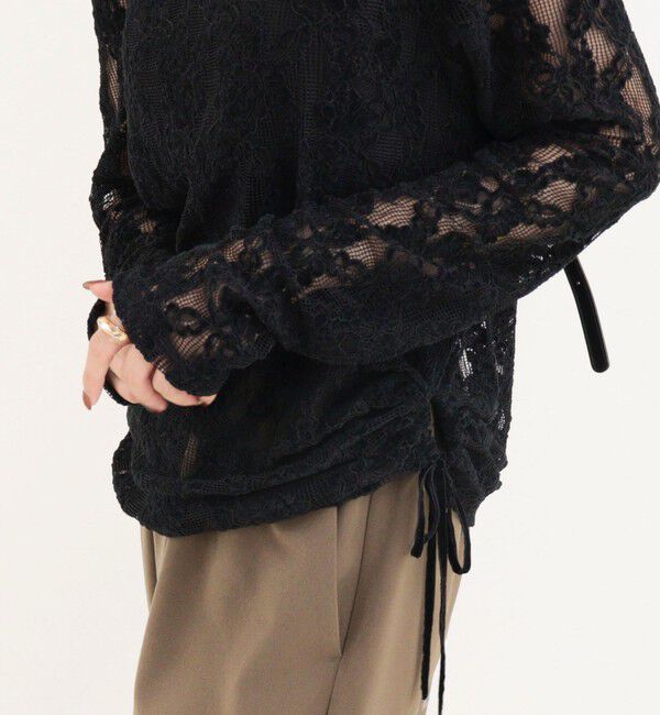 fredy emue「ドロストアシメレースプルオーバーカットソー」|Tシャツ・カットソー|