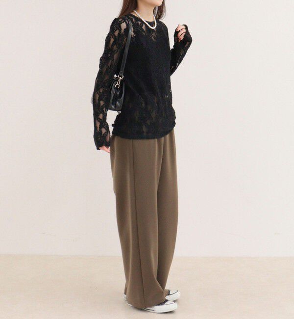 fredy emue「ドロストアシメレースプルオーバーカットソー」|Tシャツ・カットソー|