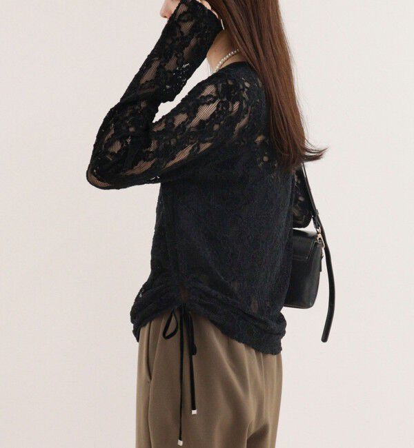 fredy emue「ドロストアシメレースプルオーバーカットソー」|Tシャツ・カットソー|