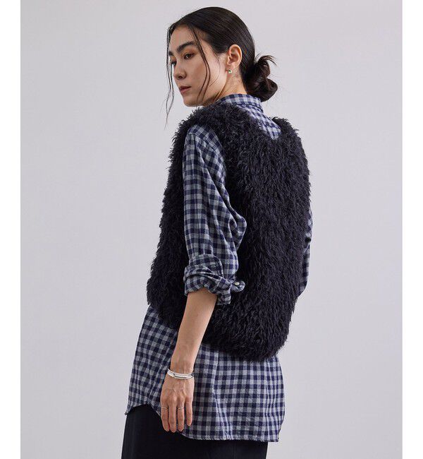 SALON adam et rope'「カーリーモヘアクロップドベスト」|ベスト・ジレ|