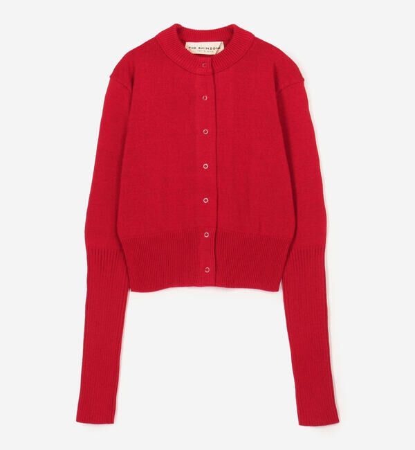  「THE SHINZONE | LONG RIB CARDIGAN WOMEN」|ニット・セーター|RED