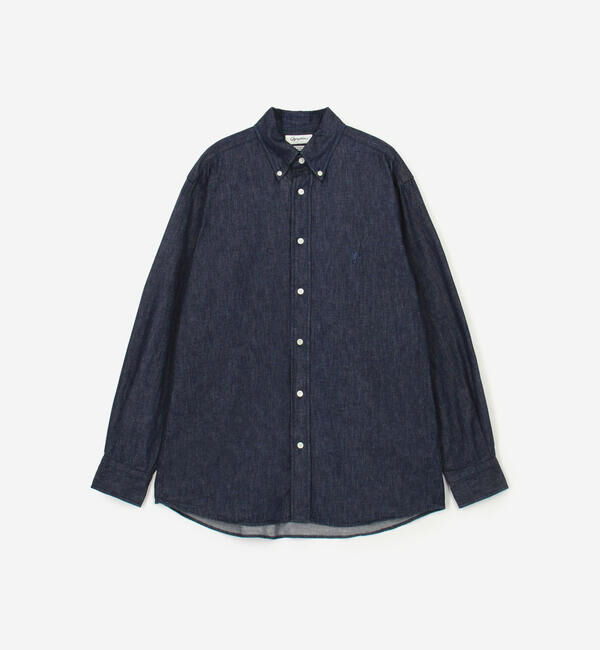 GYMPHLEX「Gymphlex | ライトデニム ボタンダウン長袖 シャツ MEN」|シャツ・ブラウス|DENIM