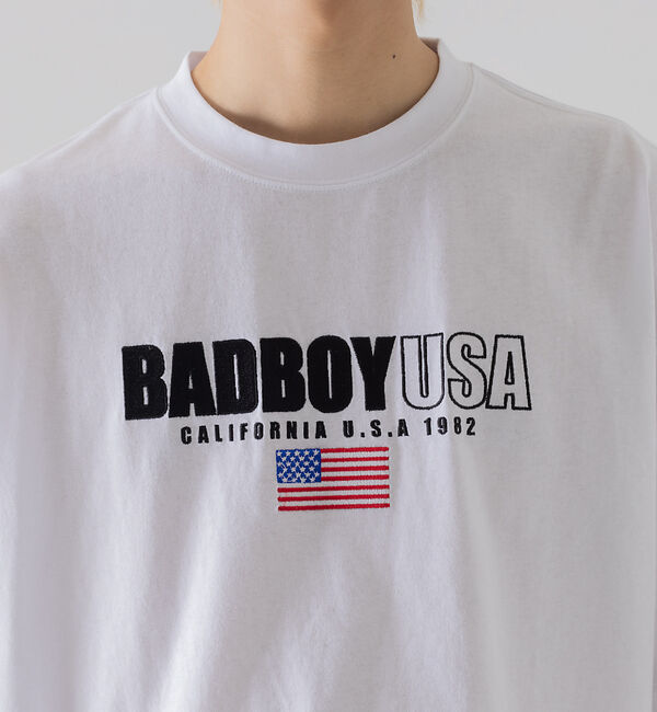 ABAHOUSE「【BADBOY / バッドボーイ】USA ロゴ パロディ Tシャツ」|Tシャツ・カットソー|