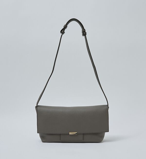 ABAHOUSE「【UNISEX】NATURAL SHRINK LEATHER - SHOULDE」|ショルダー・メッセンジャー|グレージュ
