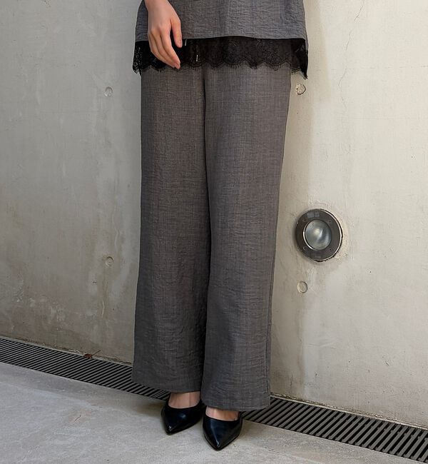 Rouge vif「【2点セット/WEB限定】カルゼヴィンテージセットアップ/スキッパー裾レースブラ」|シャツ・ブラウス|
