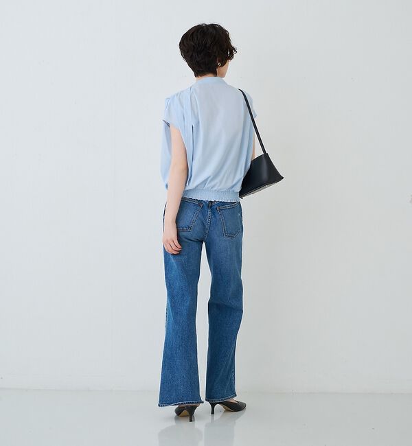 Rouge vif「タイ付きドレープタックVネックブラウス」|シャツ・ブラウス|