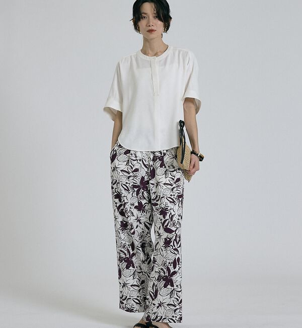qualite「【大人の柄パンツ】ボタニカルプリントパンツ」|その他|