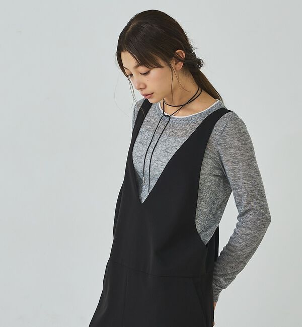 abahouse mavie「ダブル襟シアーフライスプルオーバー」|Tシャツ・カットソー|