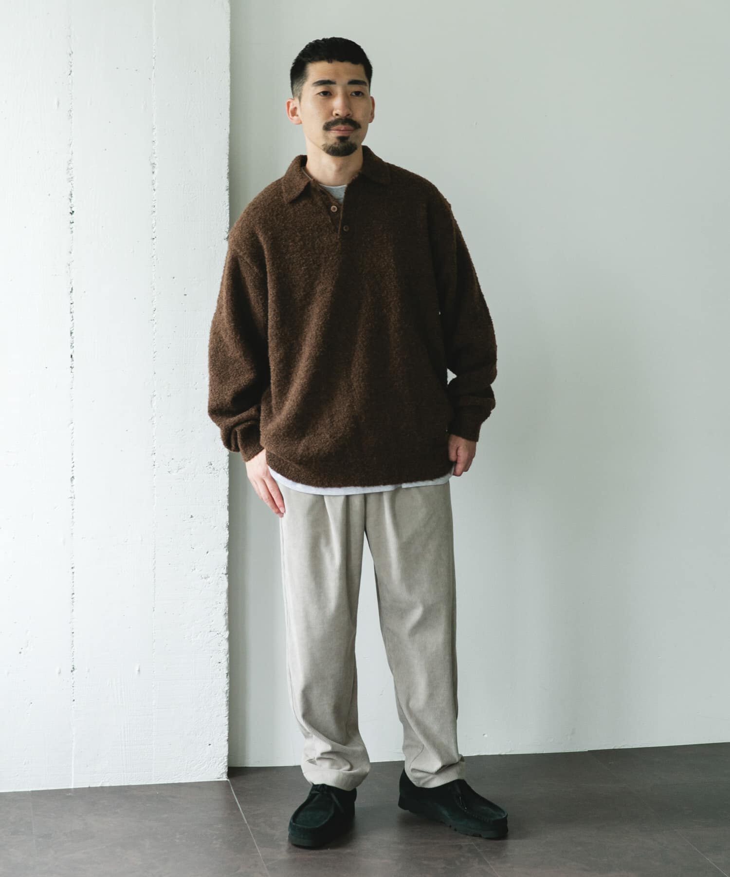 URBAN RESEARCH DOORS「ブークレ ニットポロシャツ」|ニット・セーター|