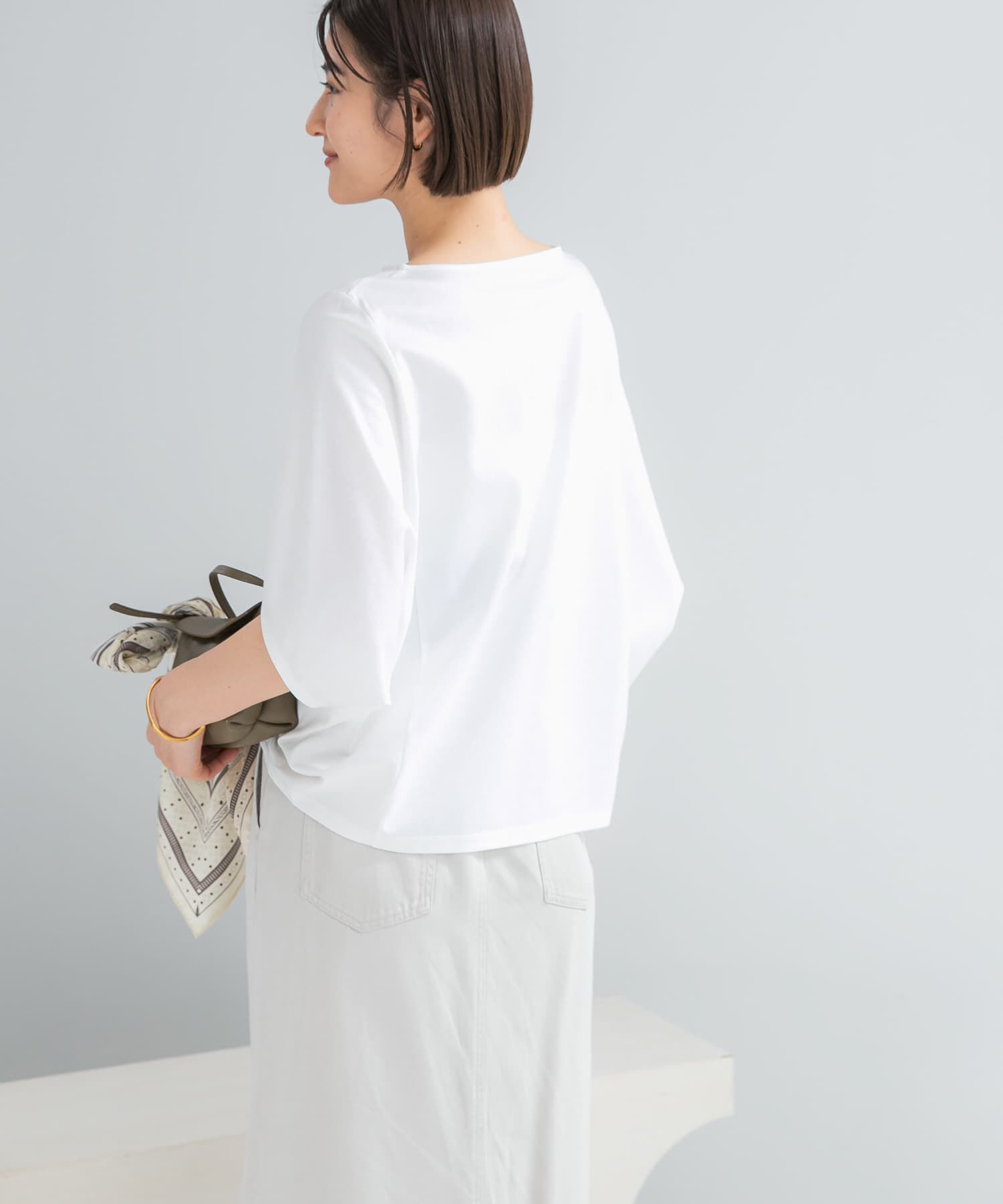 URBAN RESEARCH ROSSO「『WEB/一部店舗限定』UVカットクールタッチ5分袖ドルマンプルオーバー」|Tシャツ・カットソー|