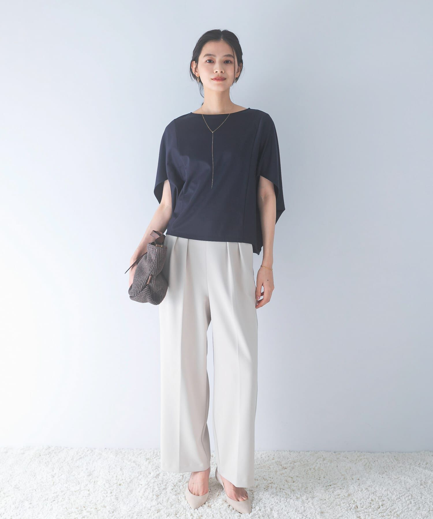 URBAN RESEARCH ROSSO「『WEB/一部店舗限定』UVカットクールタッチ5分袖ドルマンプルオーバー」|Tシャツ・カットソー|