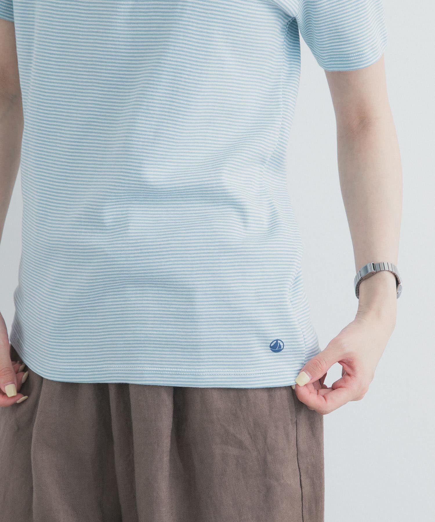 URBAN RESEARCH DOORS「『別注』PETIT BATEAU&times;DOORS　EMBROIDERYT-SHIRTSCUST」|Tシャツ・カットソー|