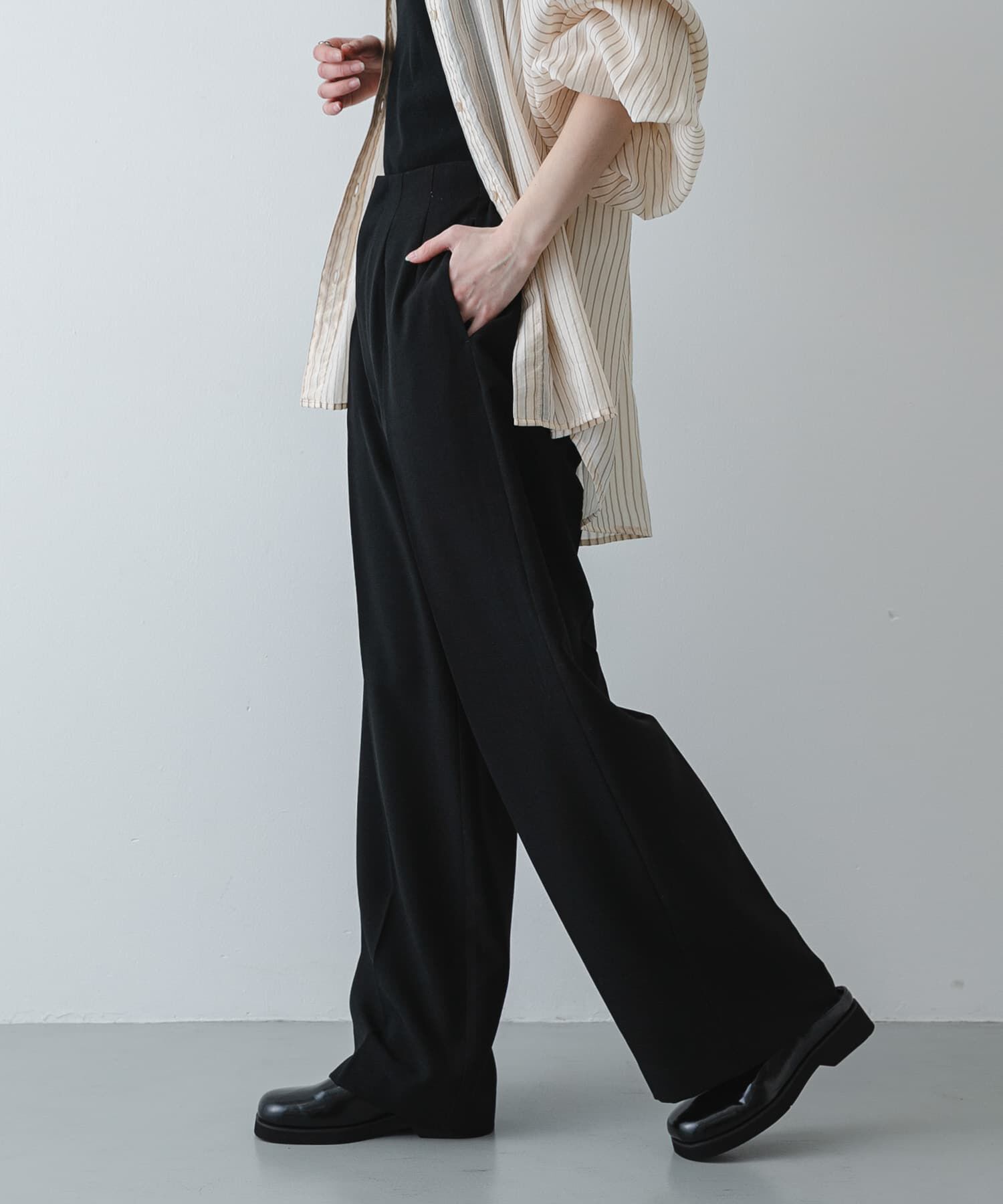SENSE OF PLACE by URBAN RESEARCH「『UR TECH DRYLUXE』リネンライクワイドパンツ」|その他|