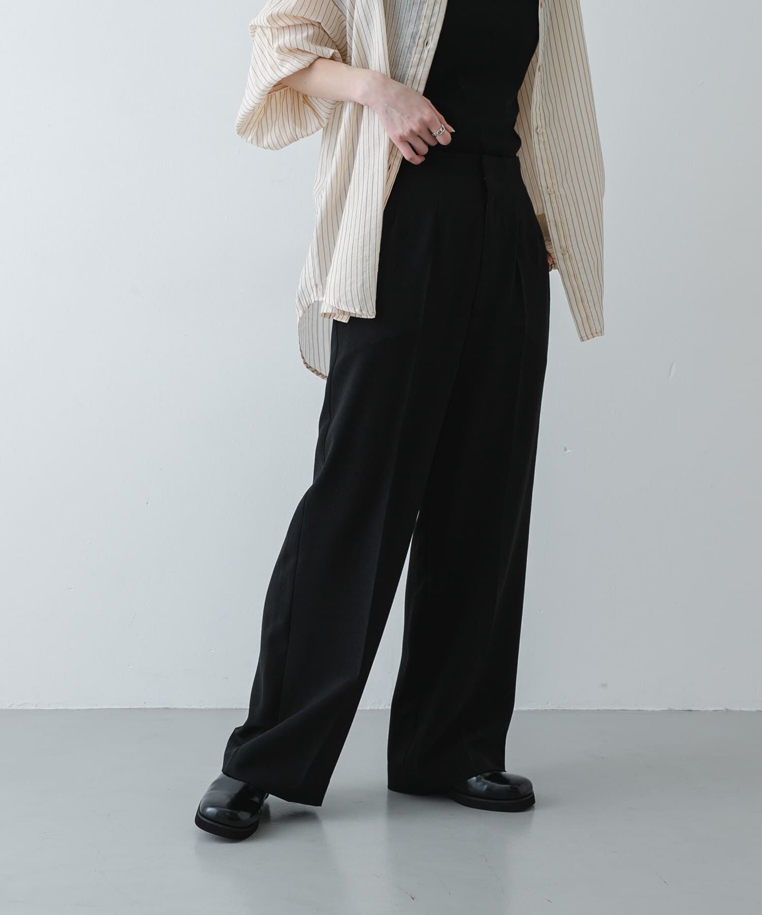 SENSE OF PLACE by URBAN RESEARCH「『UR TECH DRYLUXE』リネンライクワイドパンツ」|その他|