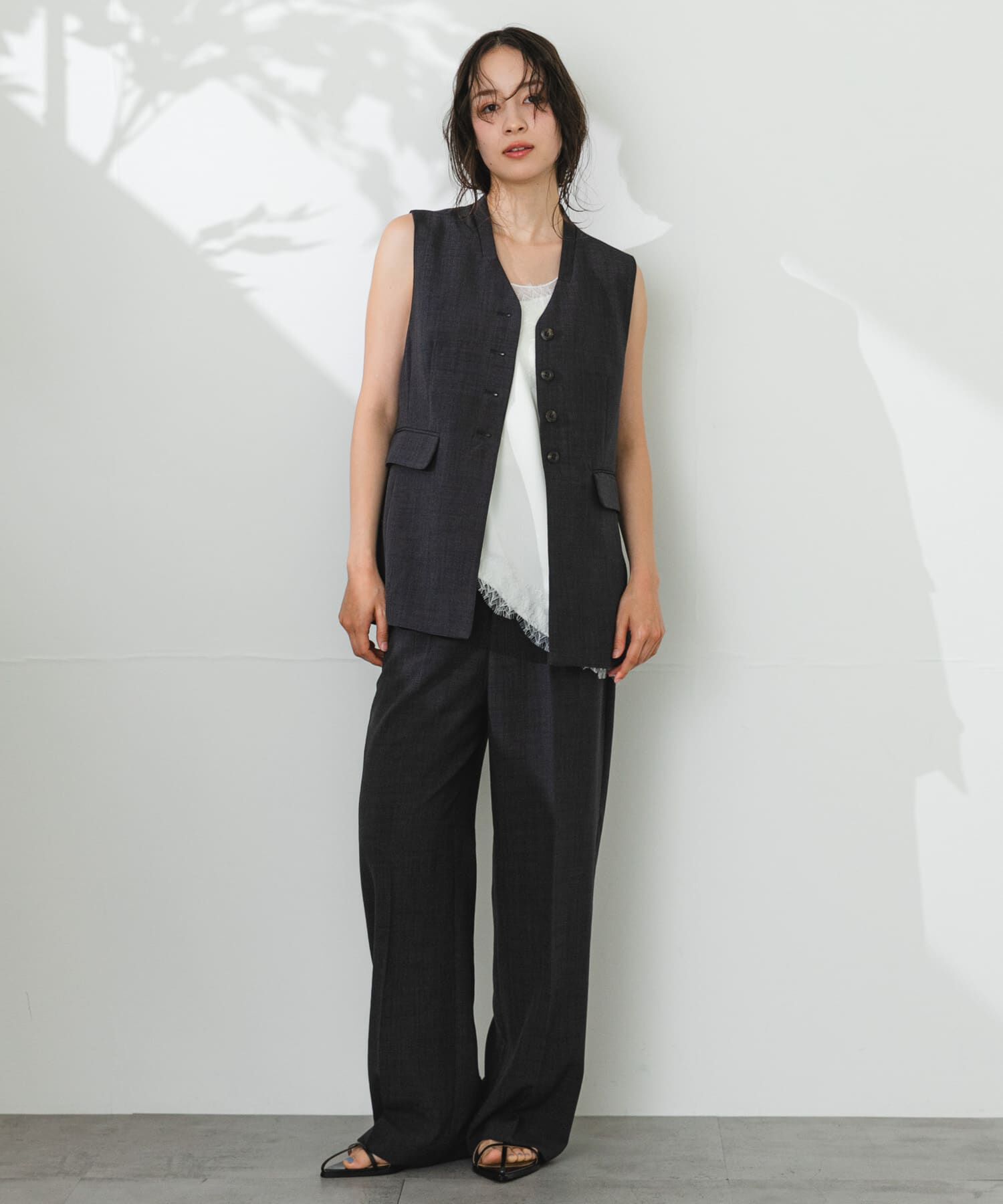 SENSE OF PLACE by URBAN RESEARCH「『UR TECH DRYLUXE』リネンライクワイドパンツ」|その他|
