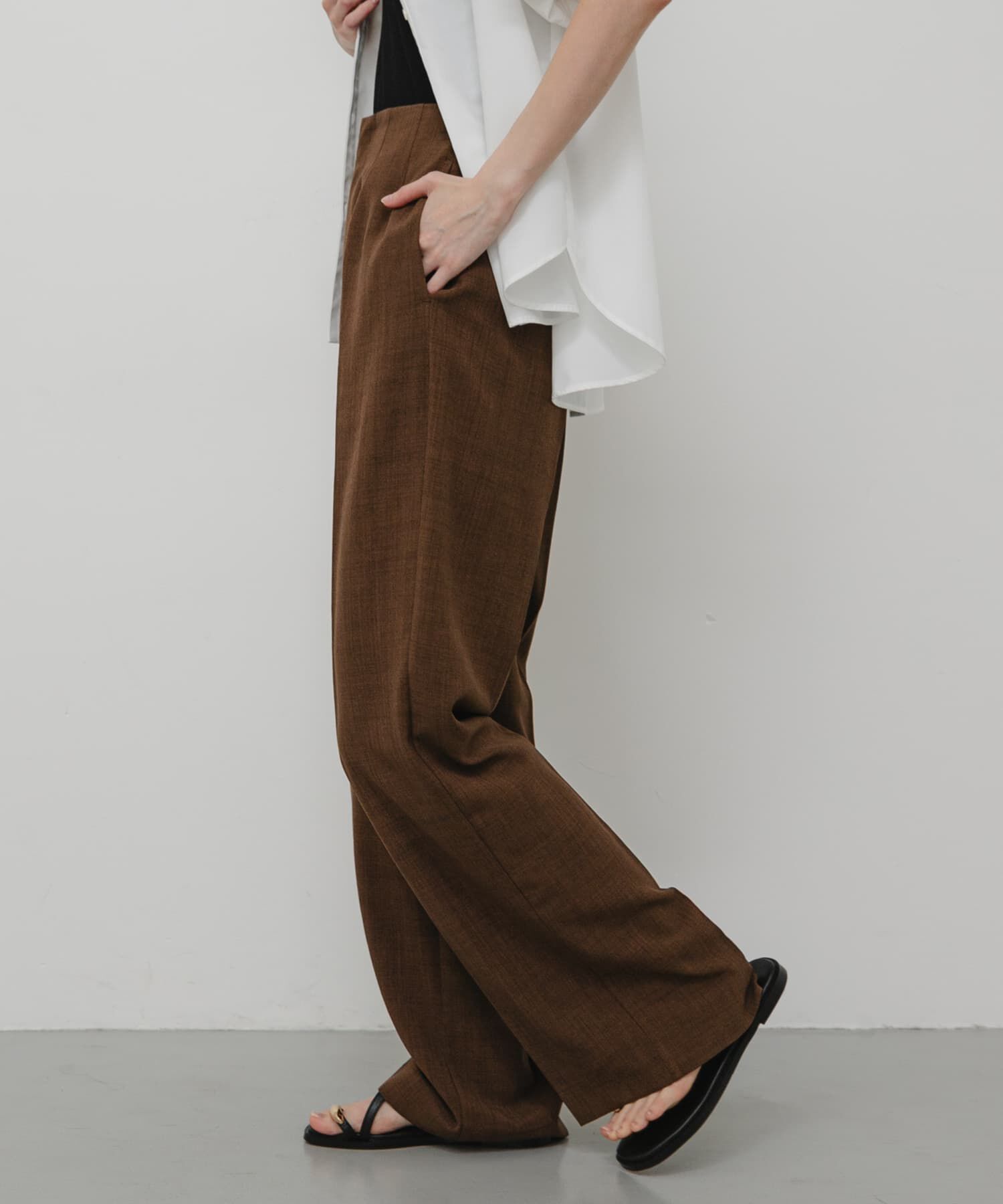 SENSE OF PLACE by URBAN RESEARCH「『UR TECH DRYLUXE』リネンライクワイドパンツ」|その他|