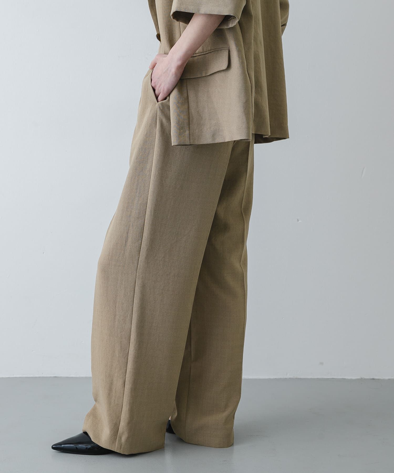 SENSE OF PLACE by URBAN RESEARCH「『UR TECH DRYLUXE』リネンライクワイドパンツ」|その他|