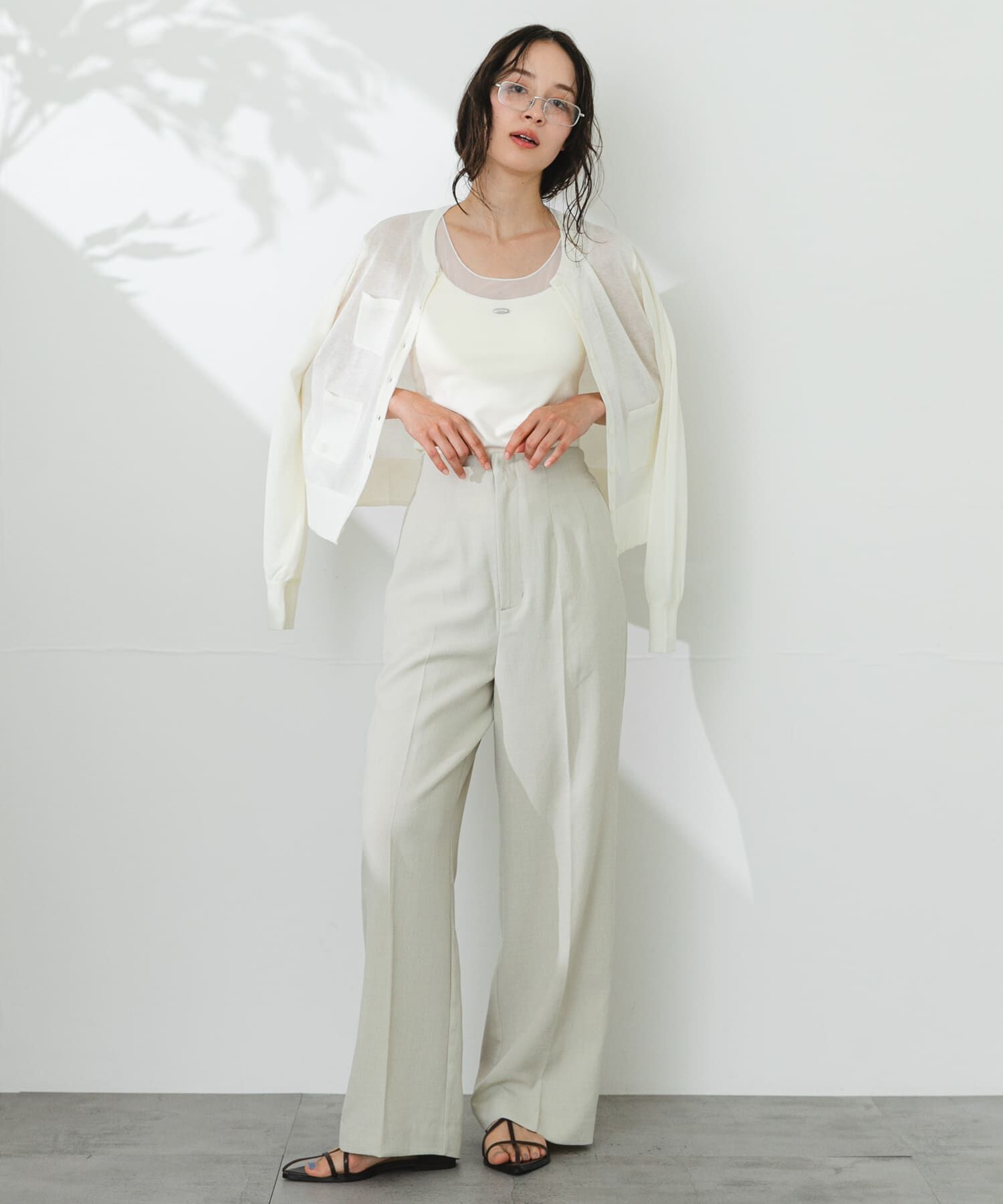 SENSE OF PLACE by URBAN RESEARCH「『UR TECH DRYLUXE』リネンライクワイドパンツ」|その他|
