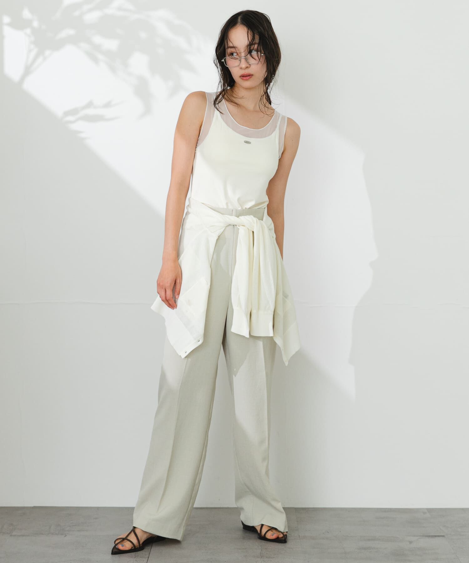 SENSE OF PLACE by URBAN RESEARCH「『UR TECH DRYLUXE』リネンライクワイドパンツ」|その他|